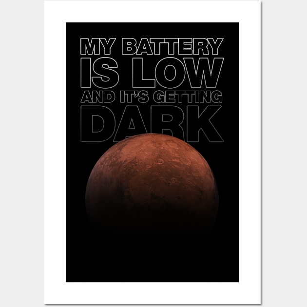 My battery is low and it's getting dark - Mars Opportunity rover Wall Art by renduh